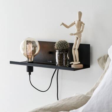 Image of Multi Shelf and Wall Light with Plug & USB Charging Port