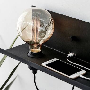 Image of Multi Shelf and Wall Light with Plug & USB Charging Port