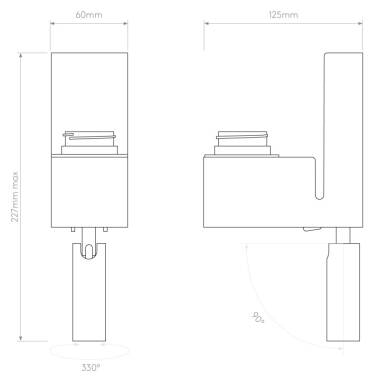 Image of Astro Napoli Wall Light with LED Reading Light - Light Only