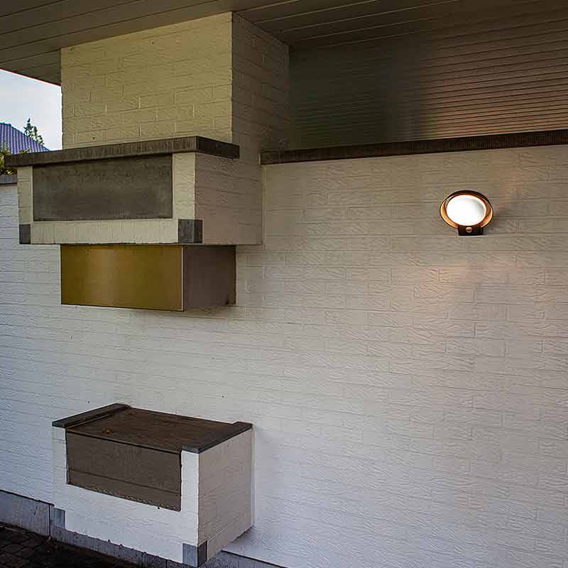 Image of Lutec Polo LED Outdoor Wall Light with PIR Sensor
