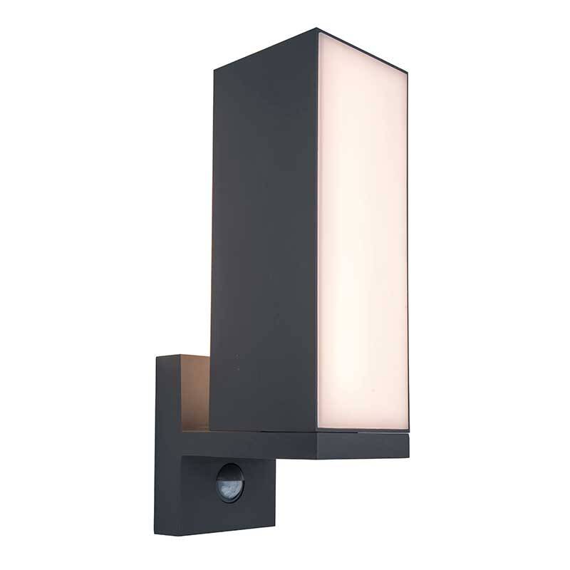 Image of Lutec Cuba LED Outdoor Wall Light with PIR Sensor