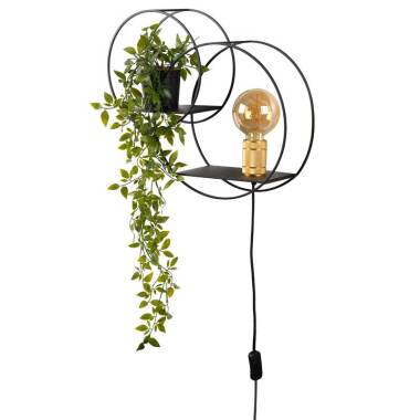 Image of Lucide Circle Wall Light with Plug