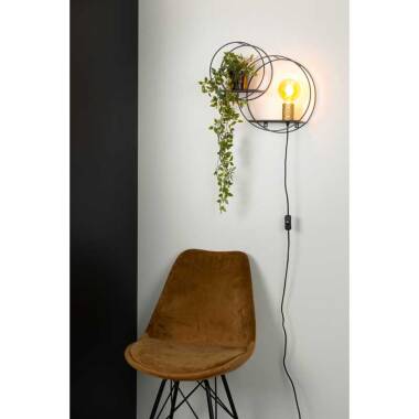 Image of Lucide Circle Wall Light with Plug