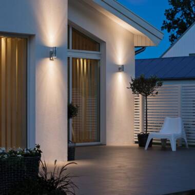 Image of Konstsmide Modena Outdoor Up & Down Wall Light with PIR Sensor