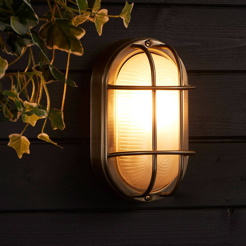 Image of Searchlight Brunel Outdoor Oval Flush Wall Light