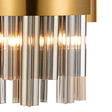 Image of Detroit Glass Flush Wall Light