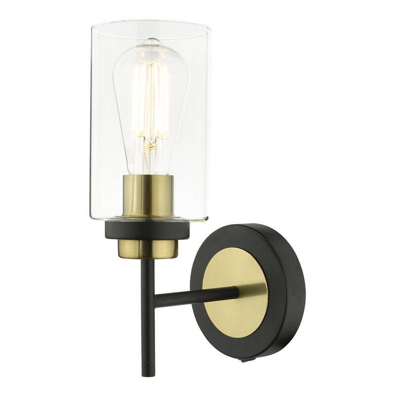 Image of Dar Abel Wall Light With Glass Shade