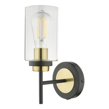 Image of Dar Abel Wall Light With Glass Shade