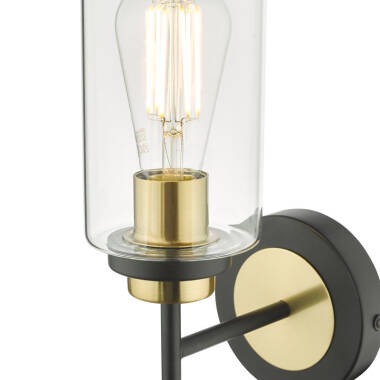 Image of Dar Abel Wall Light With Glass Shade
