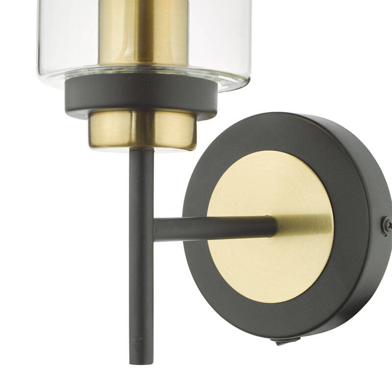 Image of Dar Abel Wall Light With Glass Shade