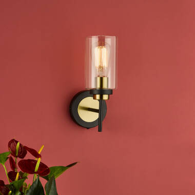 Image of Dar Abel Wall Light With Glass Shade