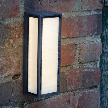 Image of Dar Arham LED Half Lantern Outdoor Wall Light