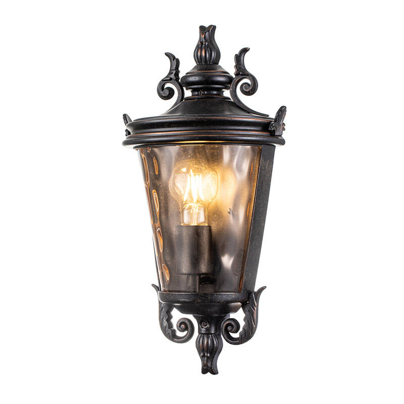 Image of Elstead Baltimore Medium Half Outdoor Lantern Wall Light