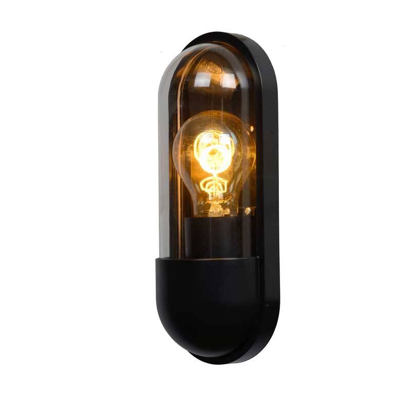 Image of Lucide Capsule Half Lantern Outdoor Wall Light
