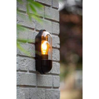 Image of Lucide Capsule Half Lantern Outdoor Wall Light