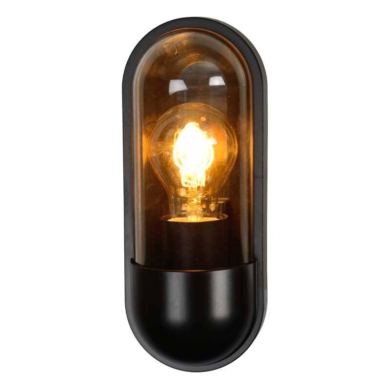 Image of Lucide Capsule Half Lantern Outdoor Wall Light