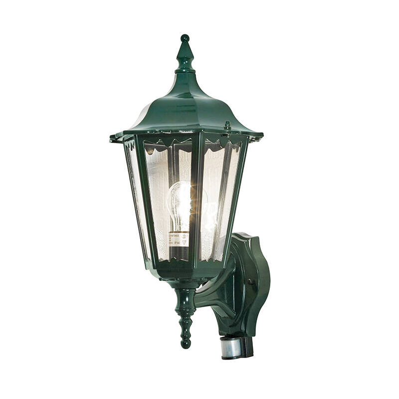 Image of Konstsmide Firenze Outdoor Lantern Wall Light with PIR Sensor