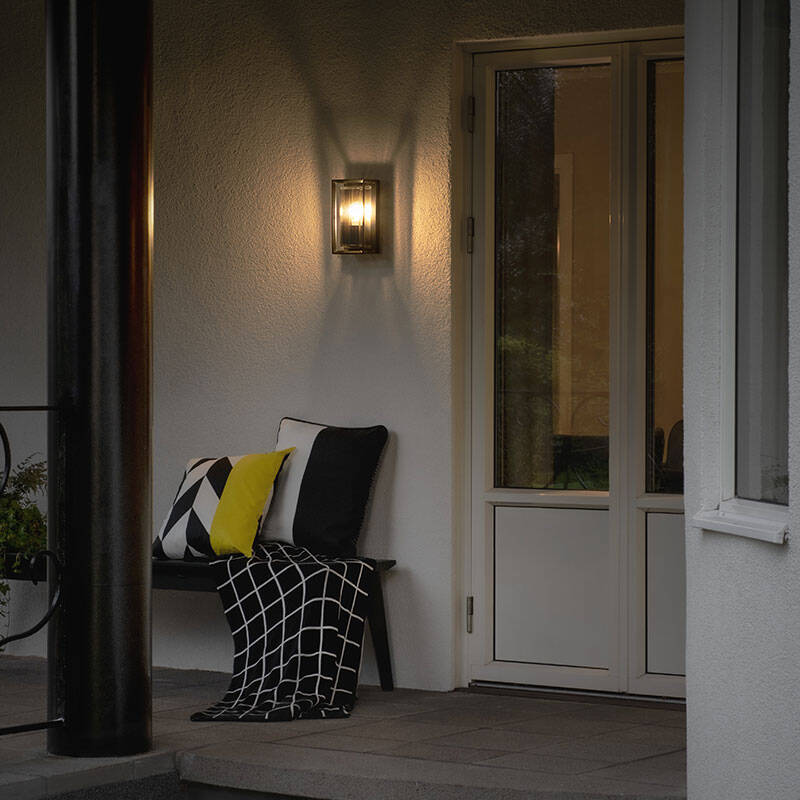 Image of Konstsmide Brindisi Half Lantern Outdoor Wall Light
