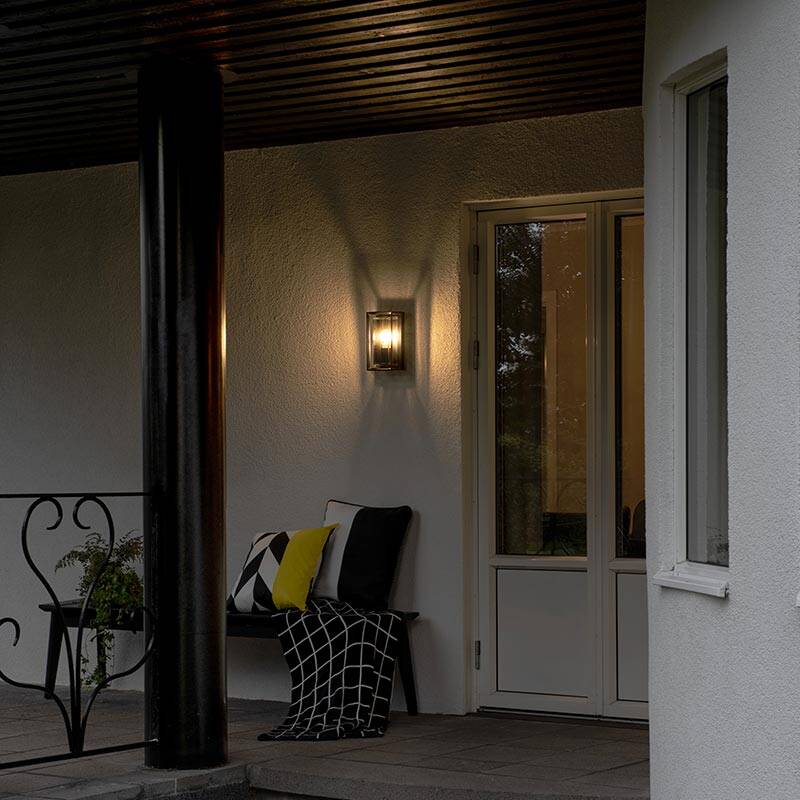 Image of Konstsmide Brindisi Half Lantern Outdoor Wall Light