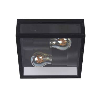 Image of Lucide Dukan 2 Light Half Lantern Outdoor Flush Light