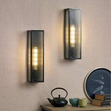Image of Dar Keegan Half Lantern Outdoor Wall Light
