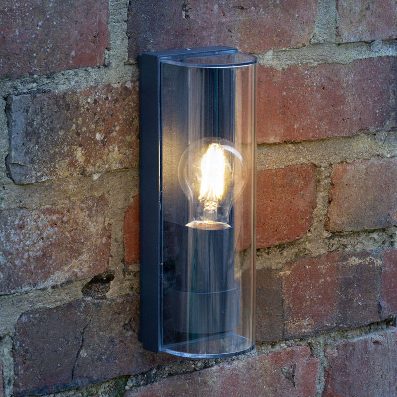 Image of Dar Quenby Half Lantern Outdoor Wall Light