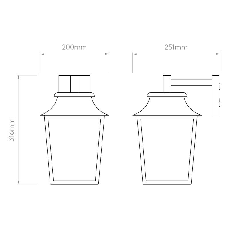 Image of Astro Richmond Outdoor Hanging Lantern Wall Light
