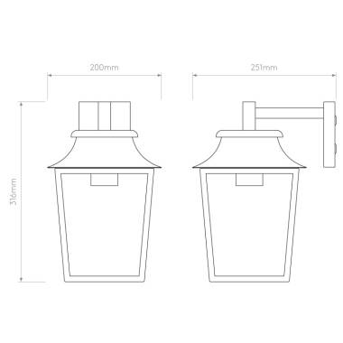 Image of Astro Richmond Outdoor Hanging Lantern Wall Light