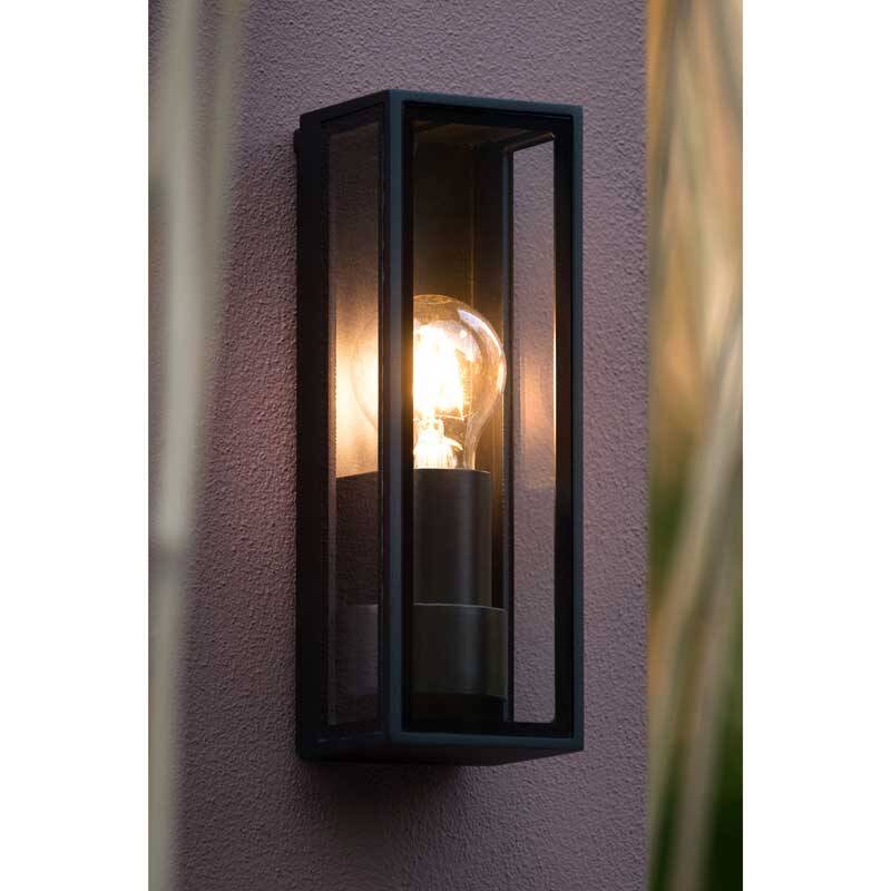 Image of Lucide Dukan Half Lantern Outdoor Wall Light