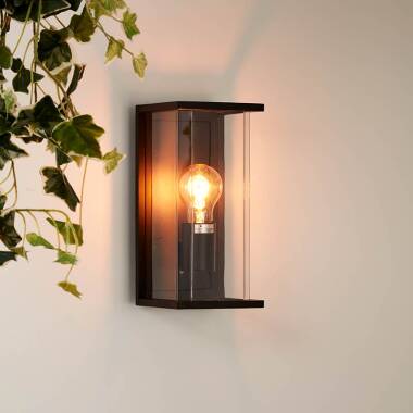 Searchlight Ashby Half Lantern Outdoor Wall Light with Dusk to Dawn Sensor