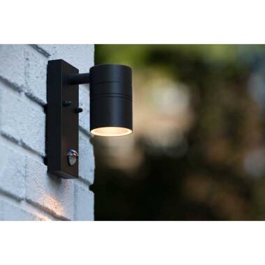 Image of Lucide Arne LED Outdoor Wall Light with PIR Sensor