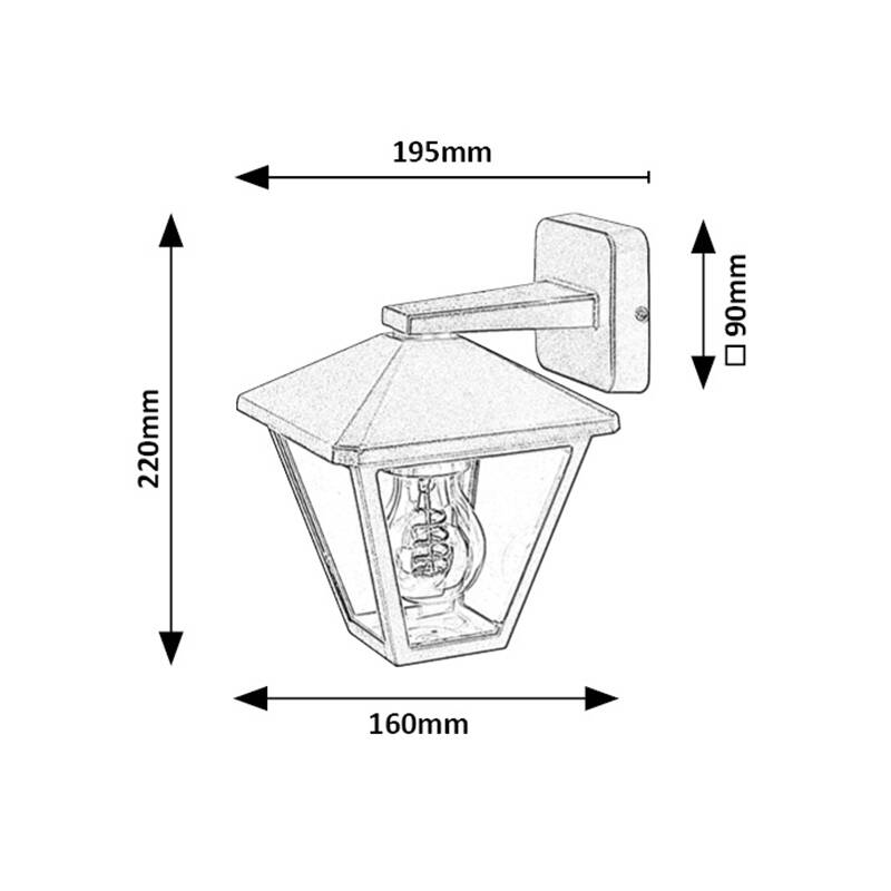 Image of Edit Paravento Outdoor Hanging Lantern Wall Light