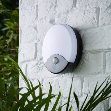 Image of Taurus 15W Colour Selectable LED Round Outdoor Coastal Flush Light with PIR Sensor
