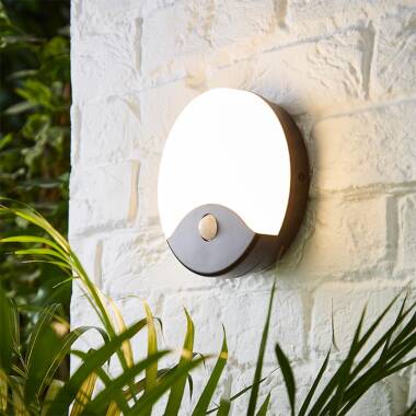 Taurus 15W Colour Selectable LED Round Outdoor Coastal Flush Light with PIR Sensor
