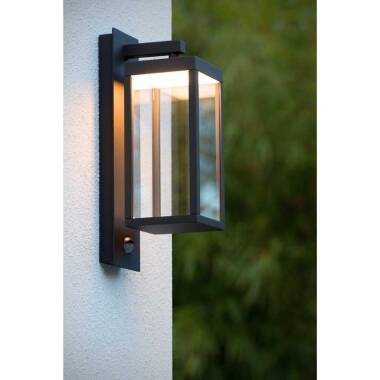 Image of Lucide Clairette LED Outdoor Wall Light with PIR Sensor