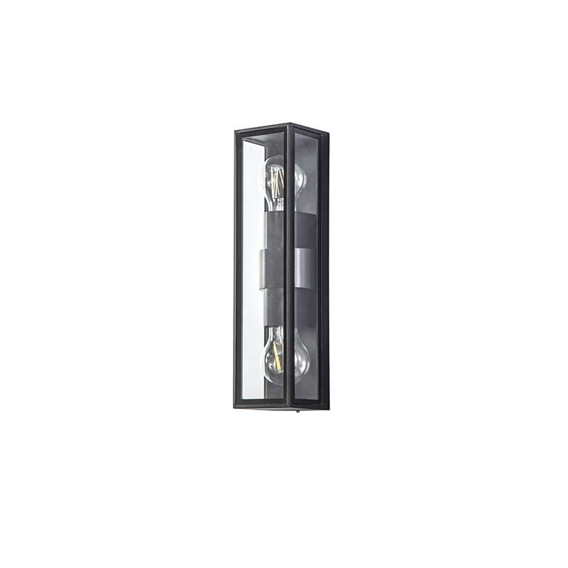 Image of Columbus Half Lantern Outdoor Twin Wall Light