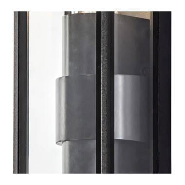 Image of Columbus Half Lantern Outdoor Twin Wall Light