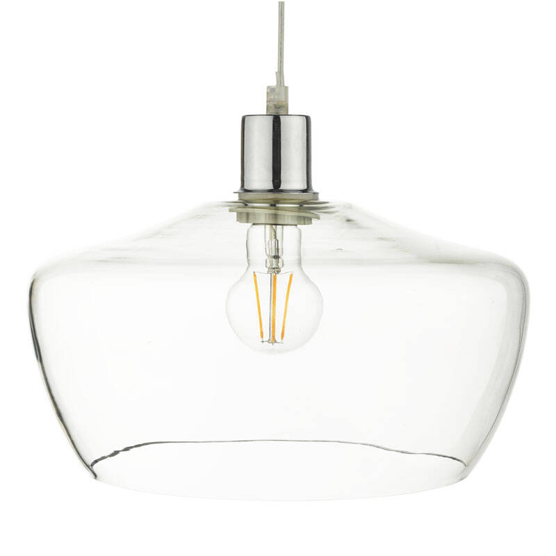 Image of Dar Fidella Glass Ceiling Pendant Shade