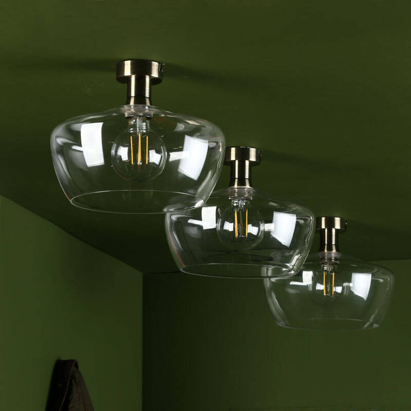 Image of Dar Fidella Glass Ceiling Pendant Shade