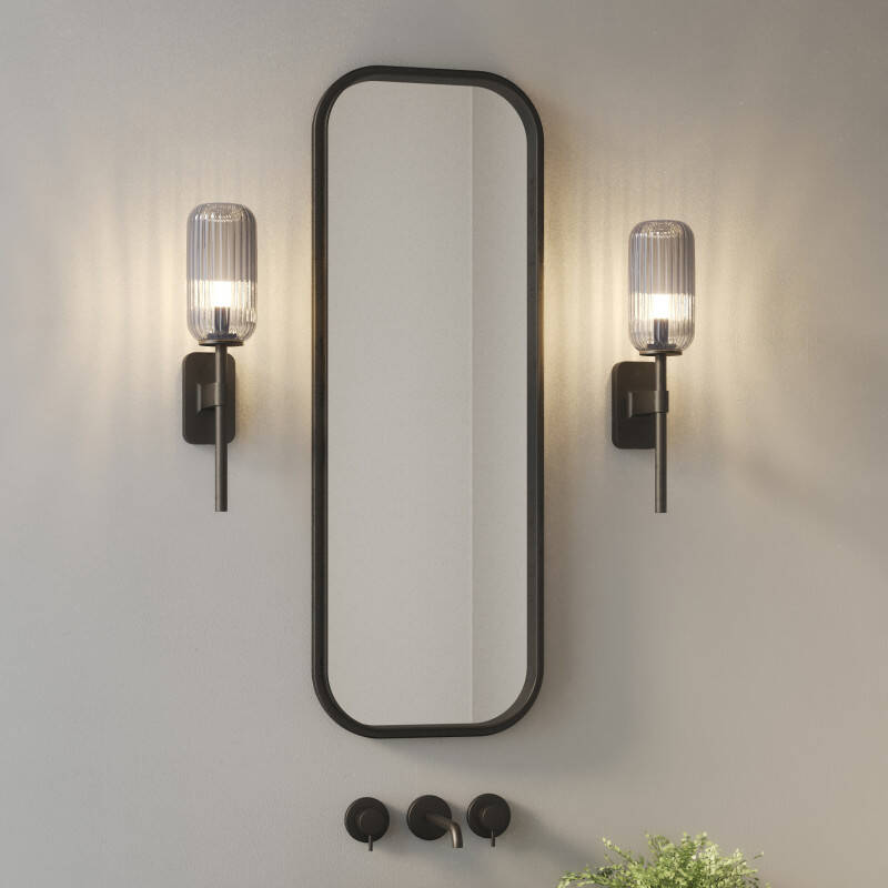 Image of Astro Tacoma Reed Ribbed Glass Shade