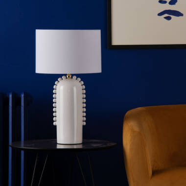 Image of Dar Dolce Ceramic Table Lamp With Shade