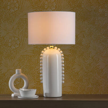 Image of Dar Dolce Ceramic Table Lamp With Shade
