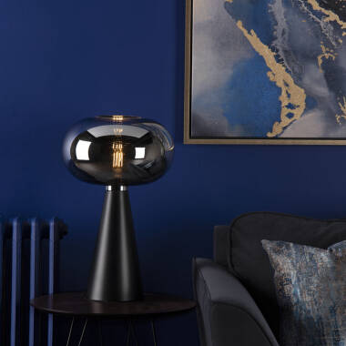 Image of Dar Jensen Smoked Glass Table Lamp
