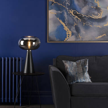 Image of Dar Jensen Smoked Glass Table Lamp