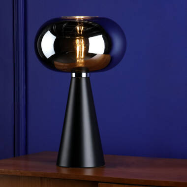 Image of Dar Jensen Smoked Glass Table Lamp