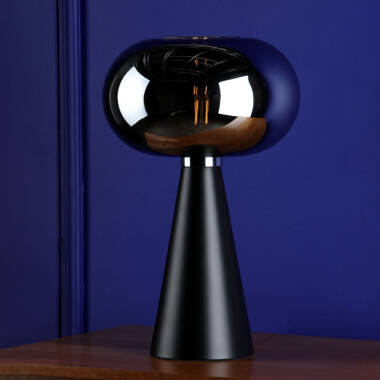 Image of Dar Jensen Smoked Glass Table Lamp