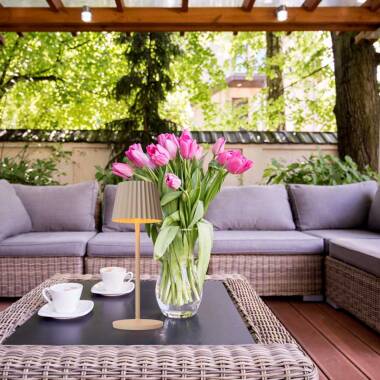 Image of Lucide Justine USB Rechargeable LED Outdoor Table Lamp