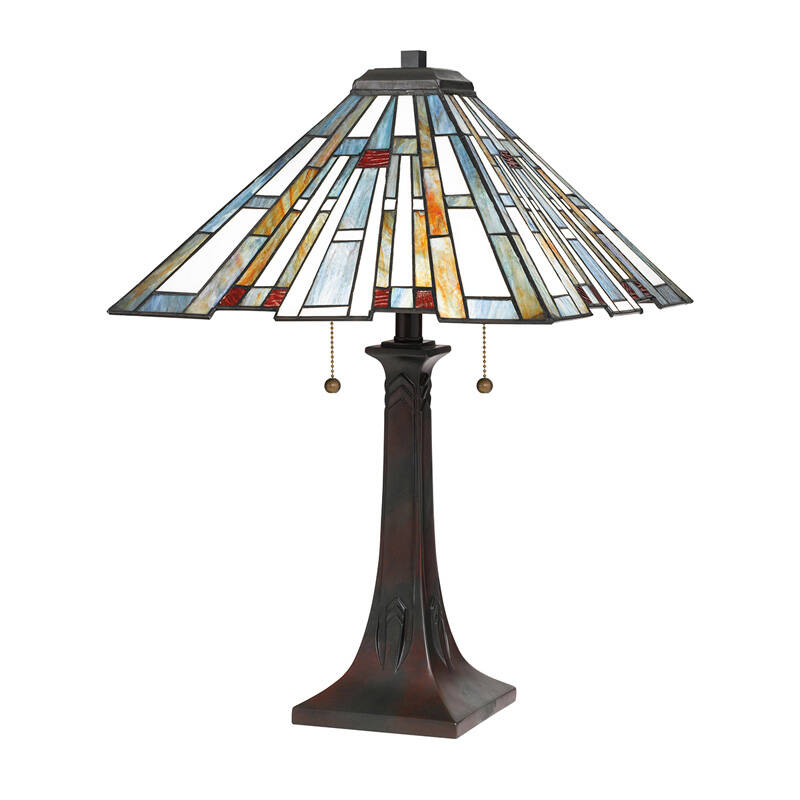 Image of Quoizel Maybeck 2 Light Tiffany Style Table Lamp