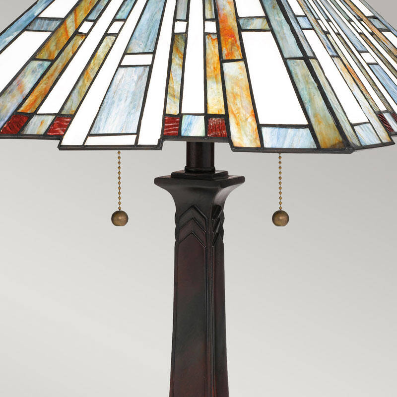 Image of Quoizel Maybeck 2 Light Tiffany Style Table Lamp