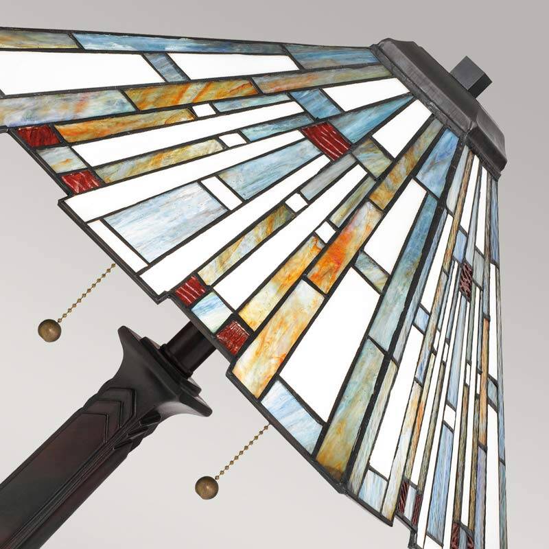 Image of Quoizel Maybeck 2 Light Tiffany Style Table Lamp